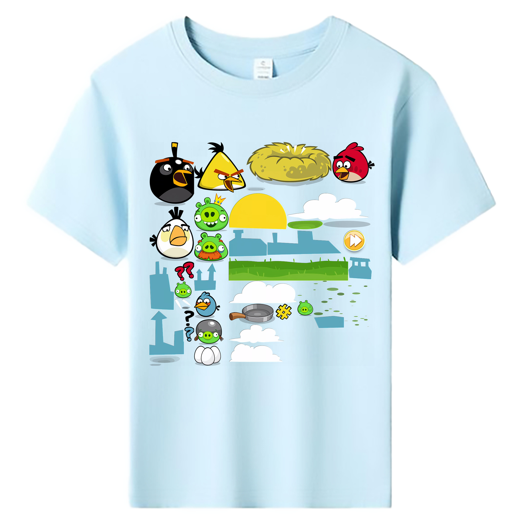（画像用） Angry Birds アングリーバード 綿100％キッズTシャツ（フロントプリント）